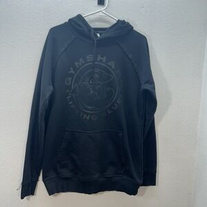Gymshark Legacy Hoodie Mens M‎ Black Sweatshirt Gym Training Athleisure Fleece